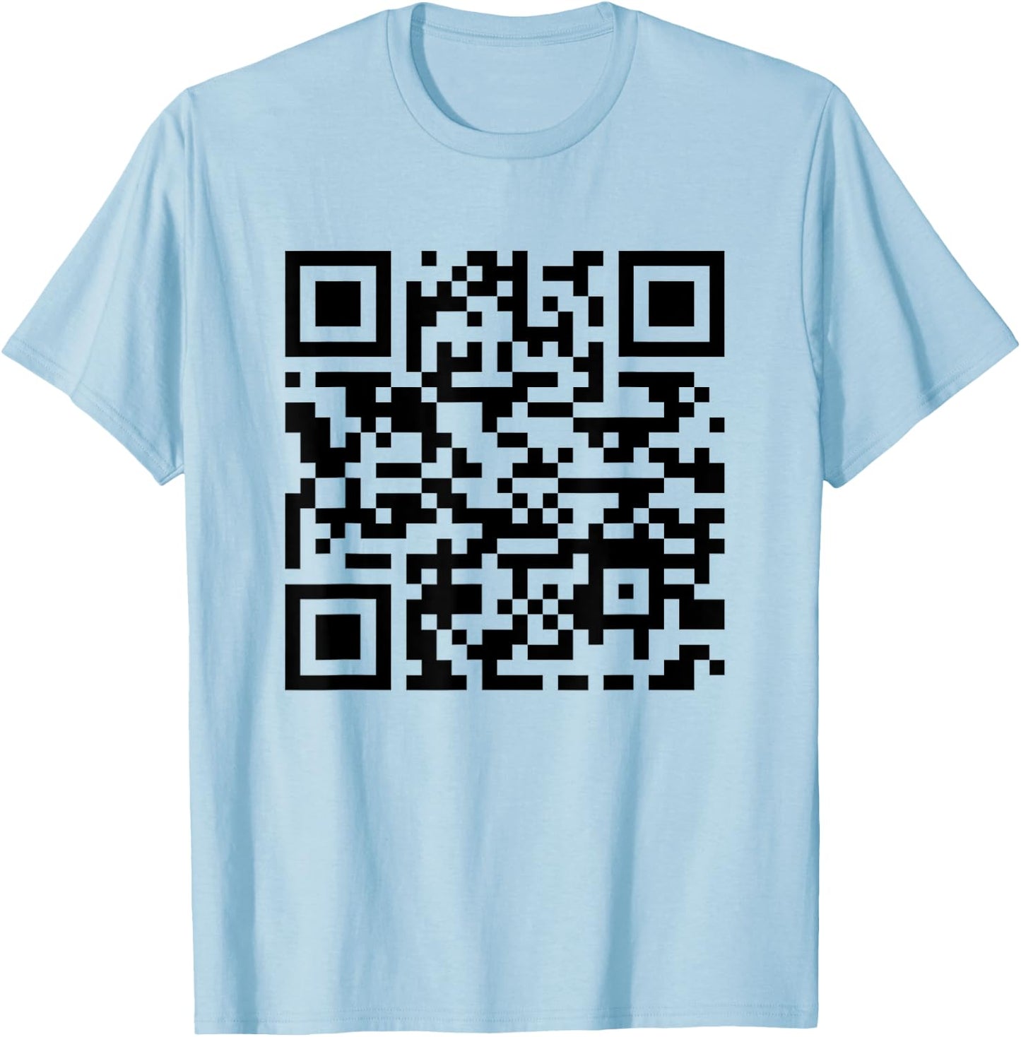 Funny QR President Trump Dancing Scan And Dance ( 2 Side) T-Shirt - T-Shirt | Light Blue