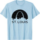 St Louis Missouri Gateway Arch Retro Mississippi River Lou T-Shirt - T-Shirt | Light Blue