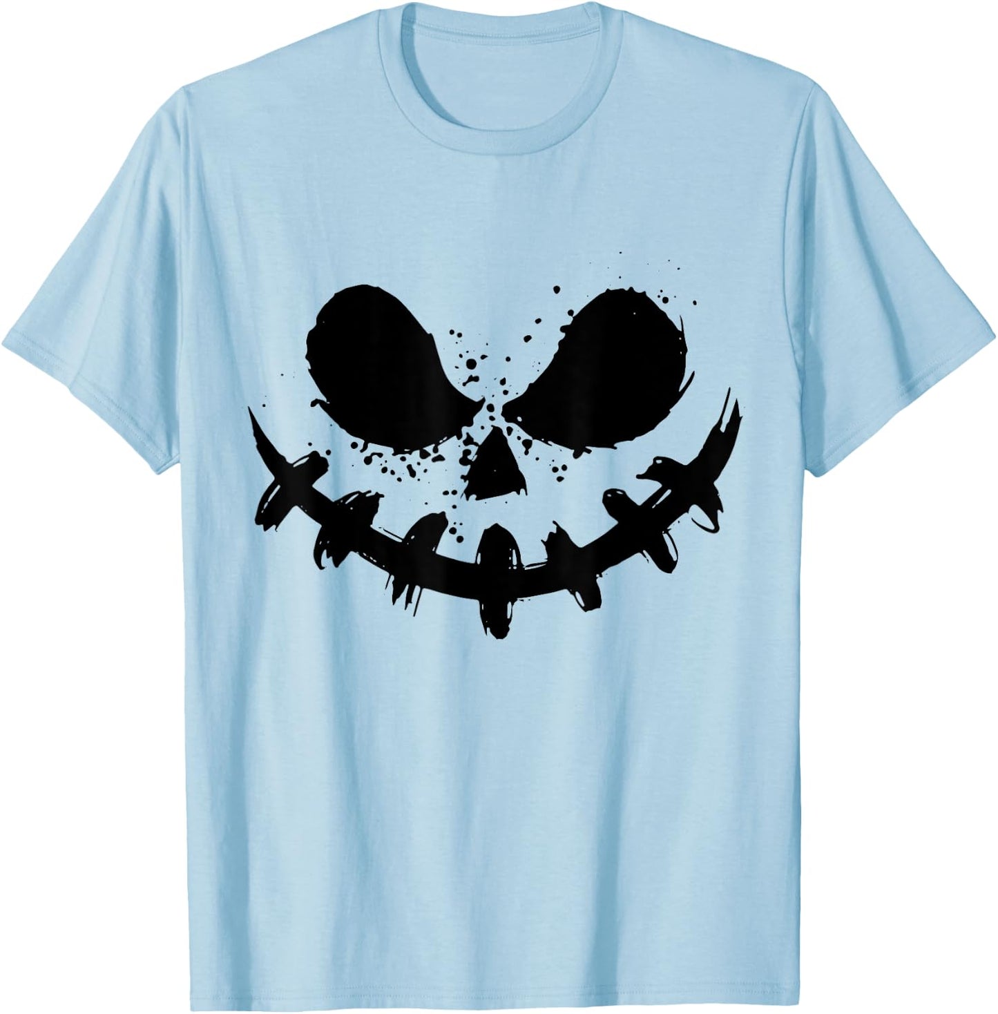 Pumpkin Jack O Lantern Face Jackolantern T-Shirt - T-Shirt | Light Blue