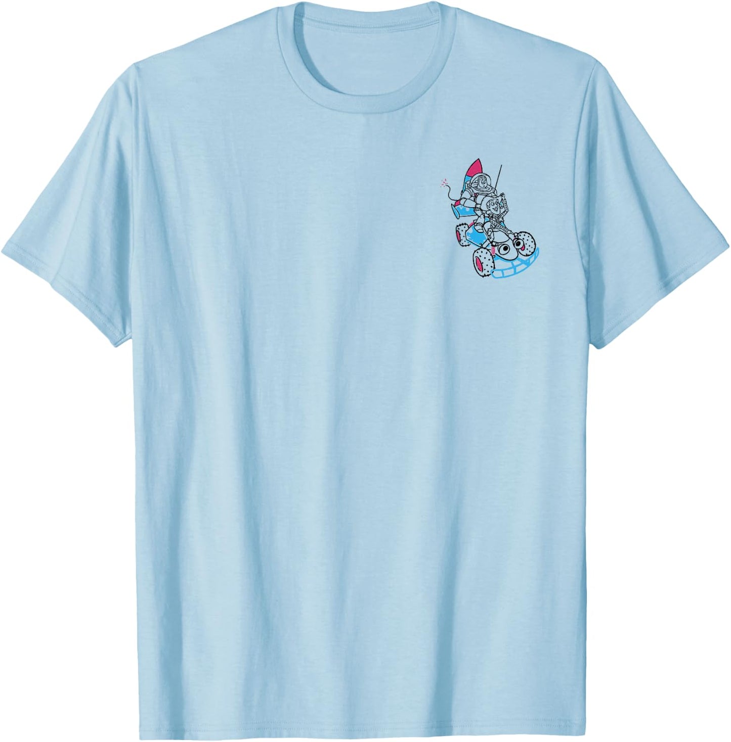 Disney Pixar Toy Story Buzz & Woody RC Car Adventure Logo T-Shirt - T-Shirt | Light Blue