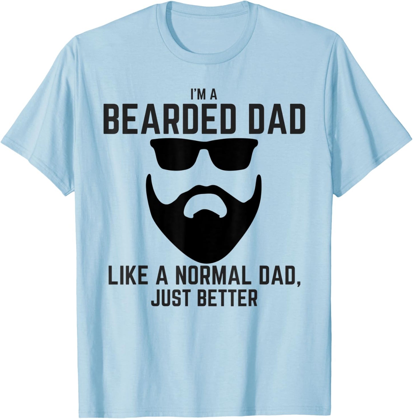 Great Beard Comes Great Responsibility Bearded Tattoo Dad T-Shirt - T-Shirt | Light Blue