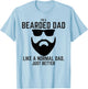Great Beard Comes Great Responsibility Bearded Tattoo Dad T-Shirt - T-Shirt | Light Blue