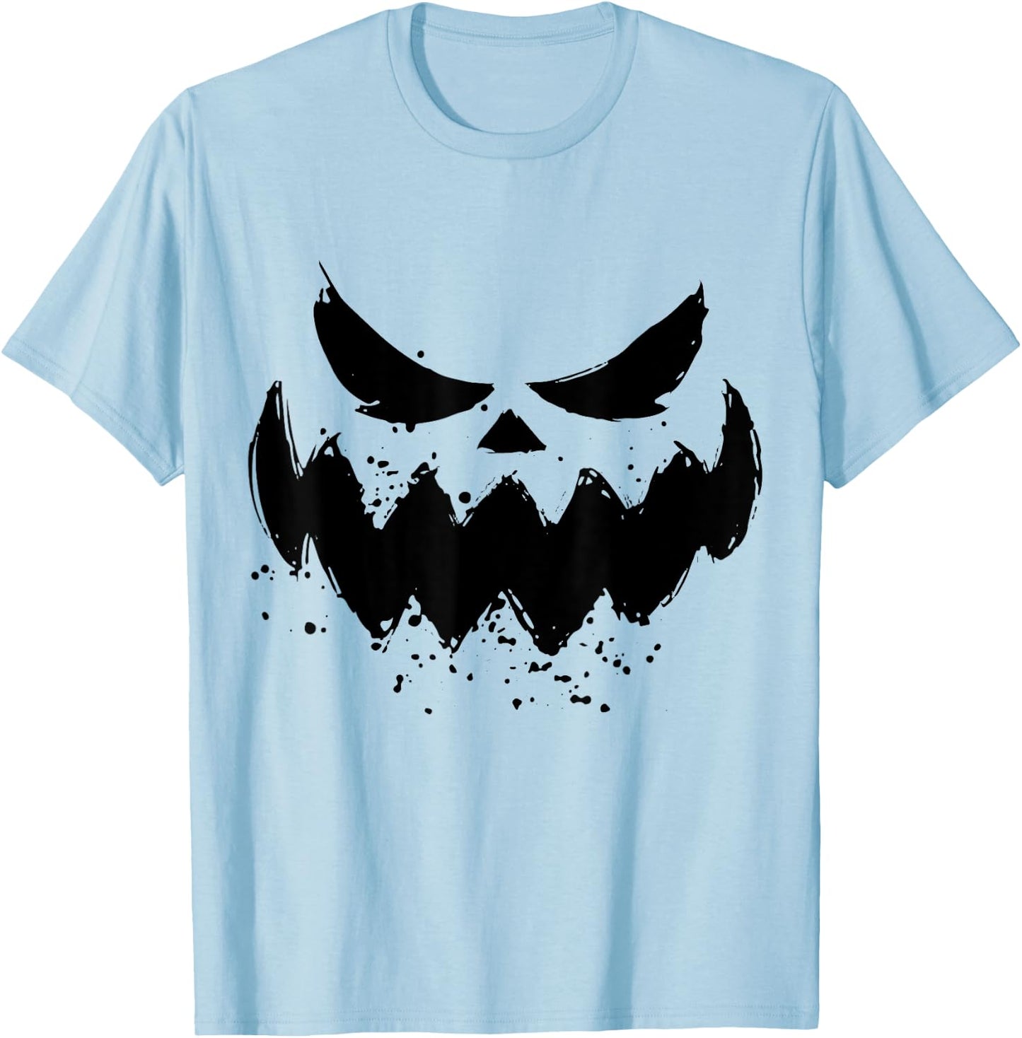 Pumpkin Jack O Lantern Face Jackolantern T-Shirt - T-Shirt | Light Blue
