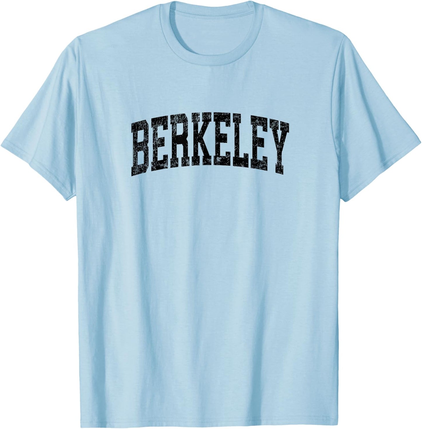 Berkeley California CA Vintage Athletic Sports Black Design T-Shirt - T-Shirt | Light Blue