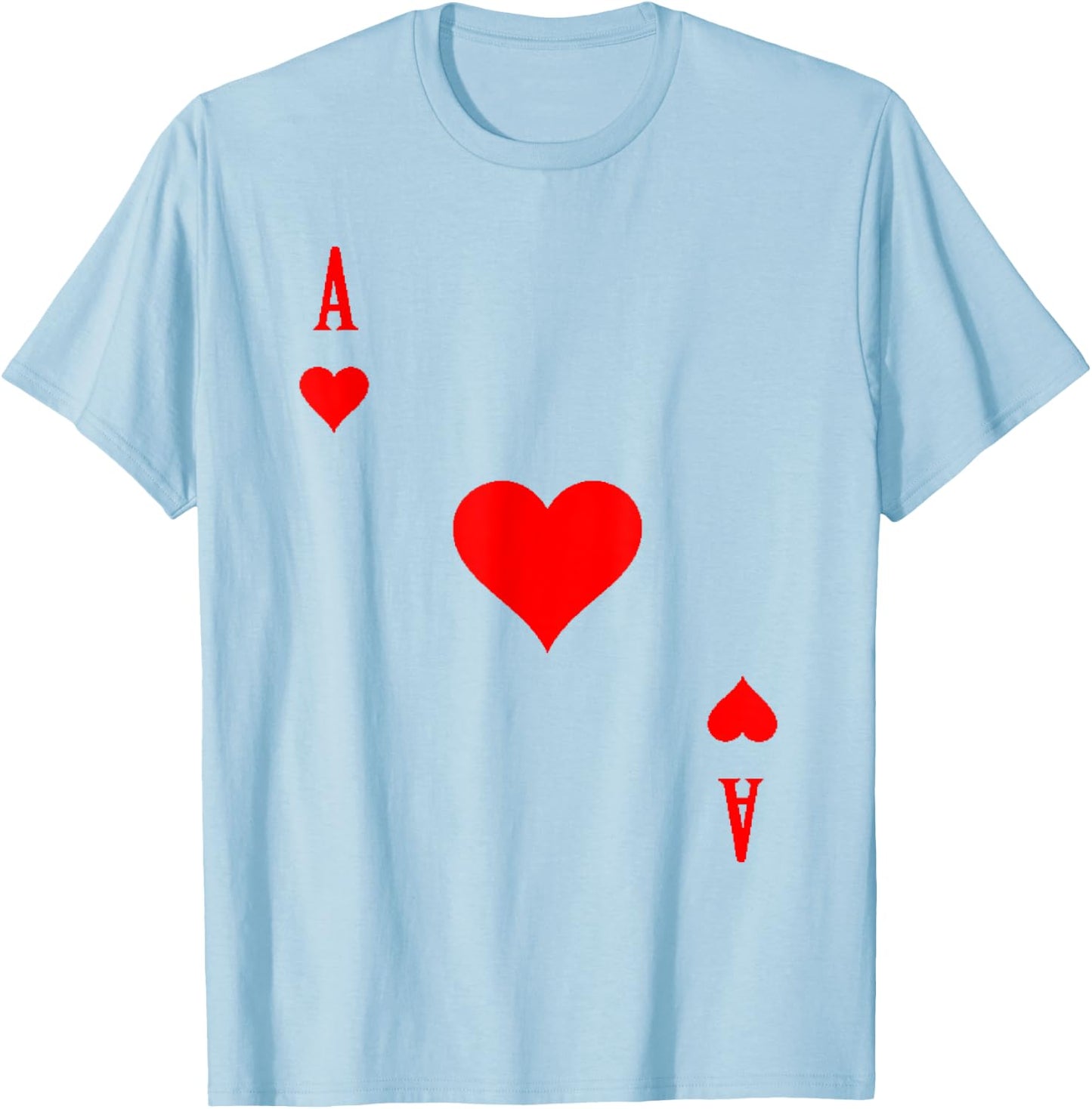 Ace of Hearts Costume Funny Poker Card Deck T-Shirt - T-Shirt | Light Blue