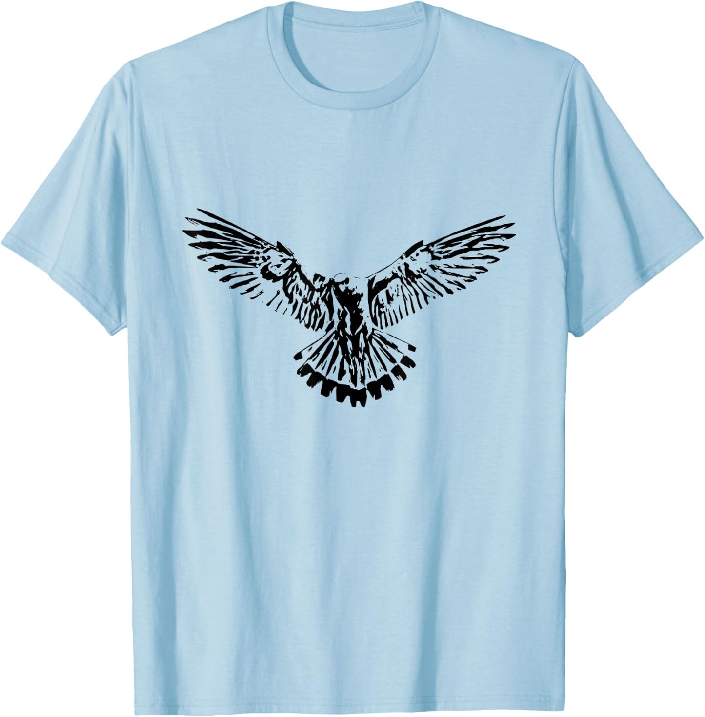 Hawk motif bird of prey T-Shirt - T-Shirt | Light Blue