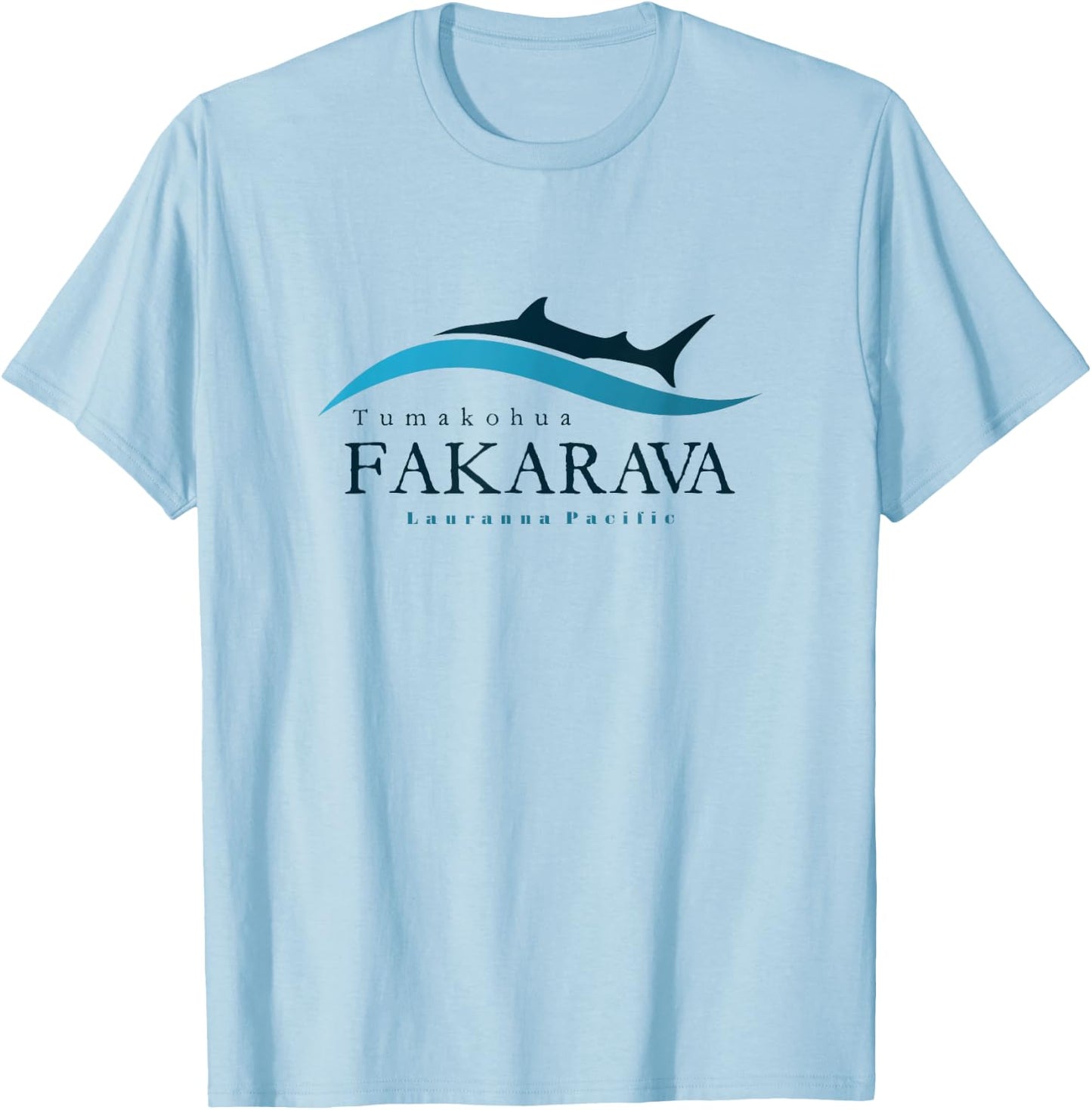 Fakarava Tumakohua Shark, Scuba Diving, Wall of Sharks T-Shirt - T-Shirt | Light Blue