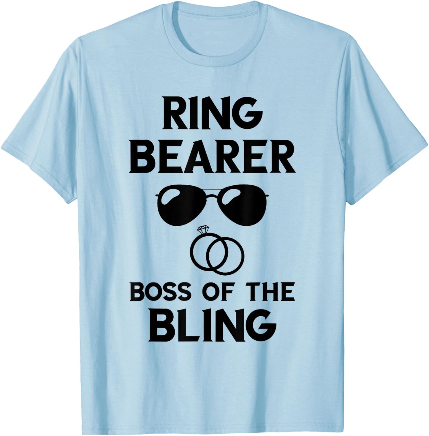 Ring Bearer Boss Of The Bling Ring Wedding Party Security T-Shirt - T-Shirt | Light Blue