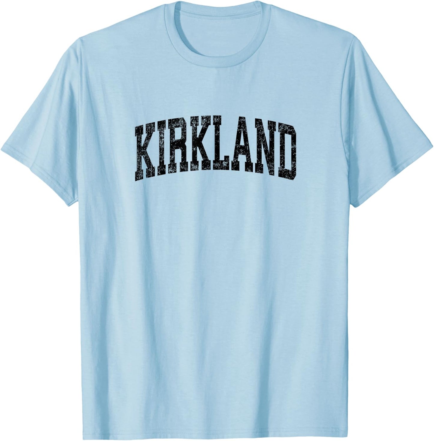 Kirkland Washington WA Vintage Athletic Sports Black Design T-Shirt - T-Shirt | Light Blue
