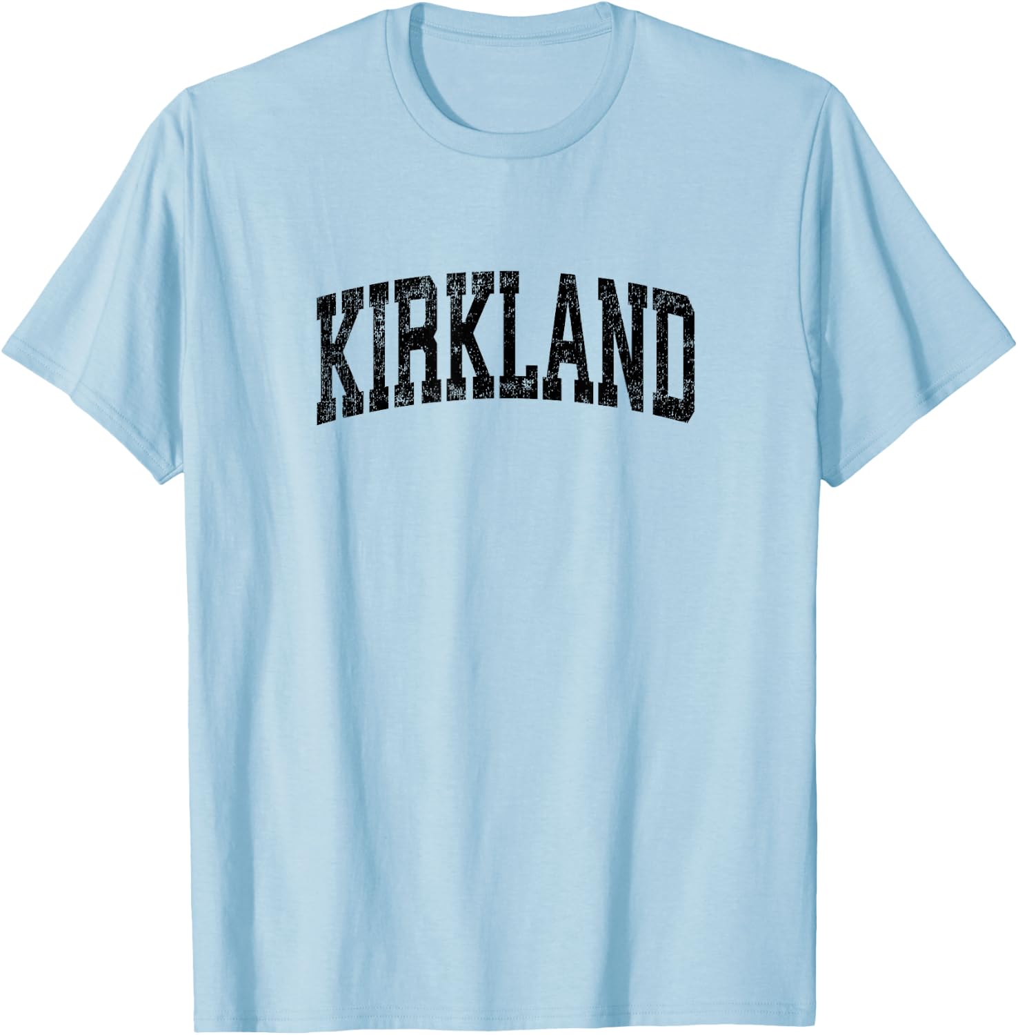 Kirkland Washington WA Vintage Athletic Sports Black Design T-Shirt - T-Shirt | Light Blue