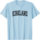 Kirkland Washington WA Vintage Athletic Sports Black Design T-Shirt - T-Shirt | Light Blue