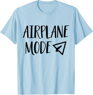 On Vacation Pilot Lazy Airplane Mode T-Shirt - T-Shirt | Light Blue