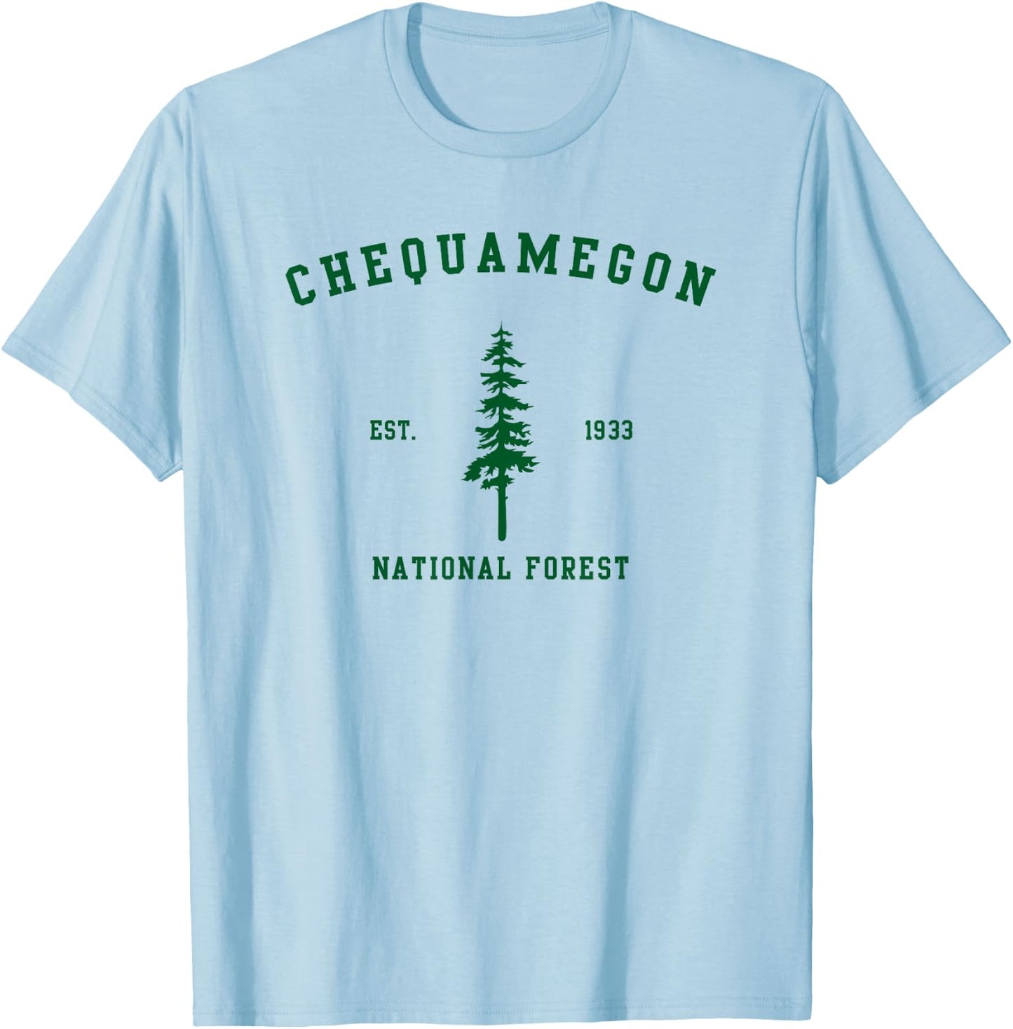 Chequamegon National Forest Explore Wisconsin T-Shirt - T-Shirt | Light Blue
