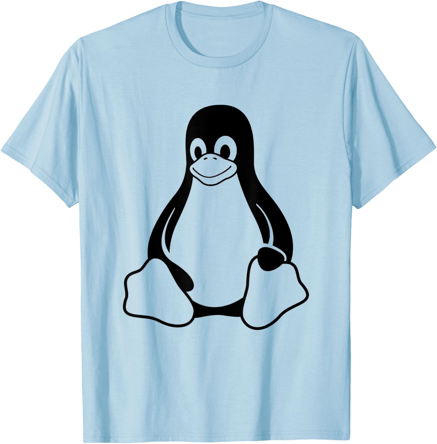 Linux Tux lover w/ tagline Logo Open Source Os T-Shirt - T-Shirt | Light Blue