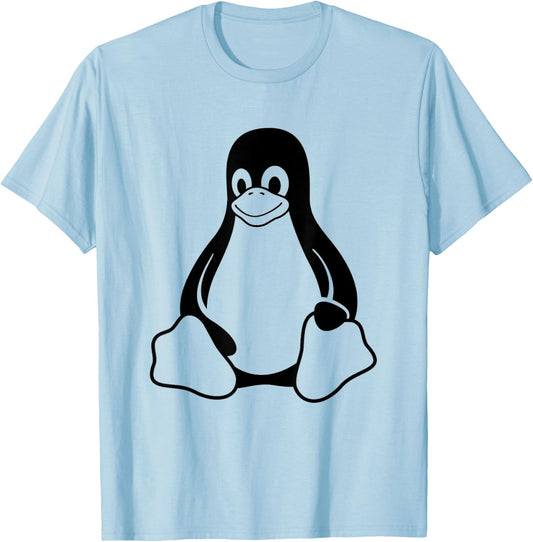 Linux Tux lover w/ tagline Logo Open Source Os T-Shirt - T-Shirt | Light Blue