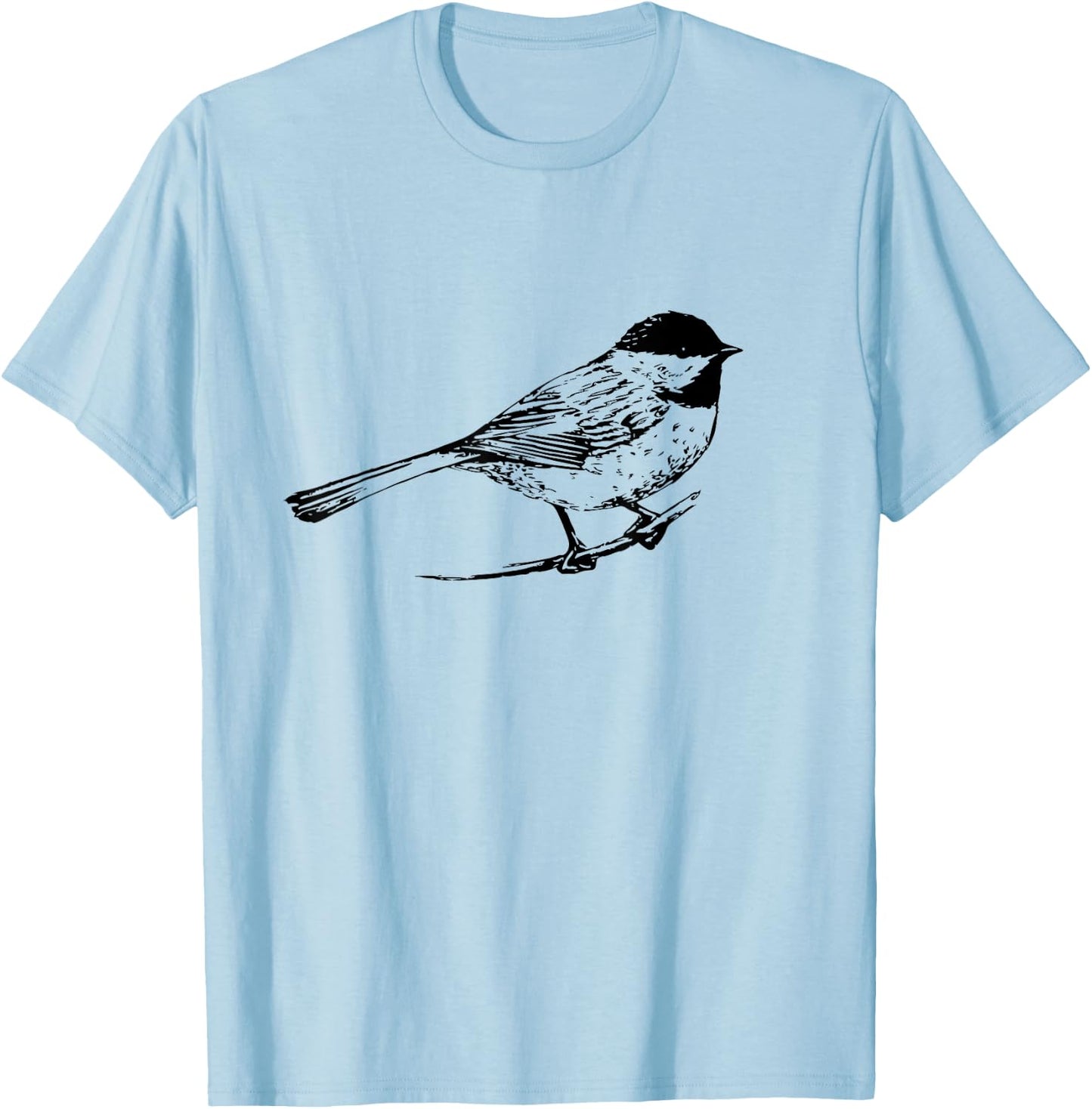 Chickadee Bird Nature Lover Birding T-Shirt - T-Shirt | Light Blue