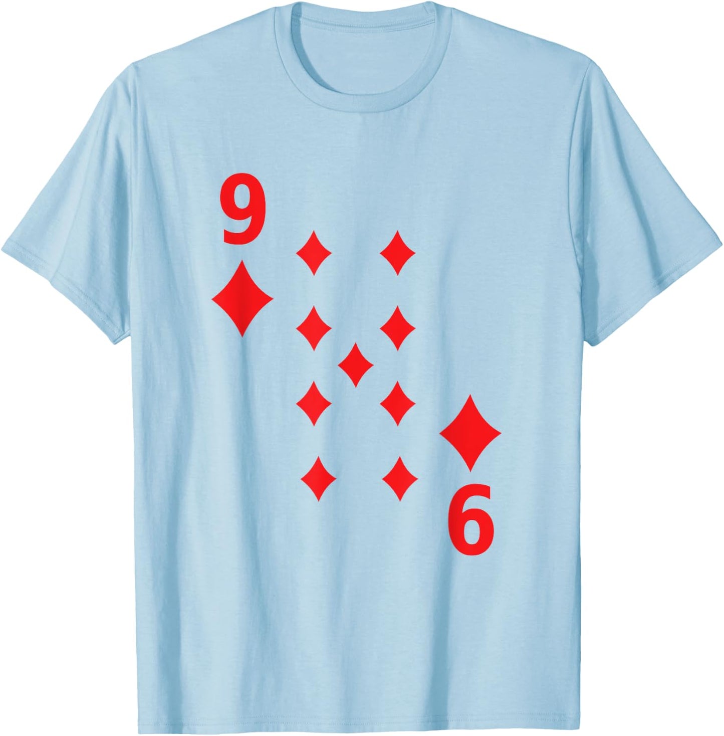 Nine of Diamonds poker playing card costume shirt T-Shirt - T-Shirt | Light Blue