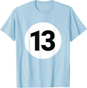 8 Pool Ball 13 Billiards Costume Halloween Group Matching T-Shirt - T-Shirt | Light Blue