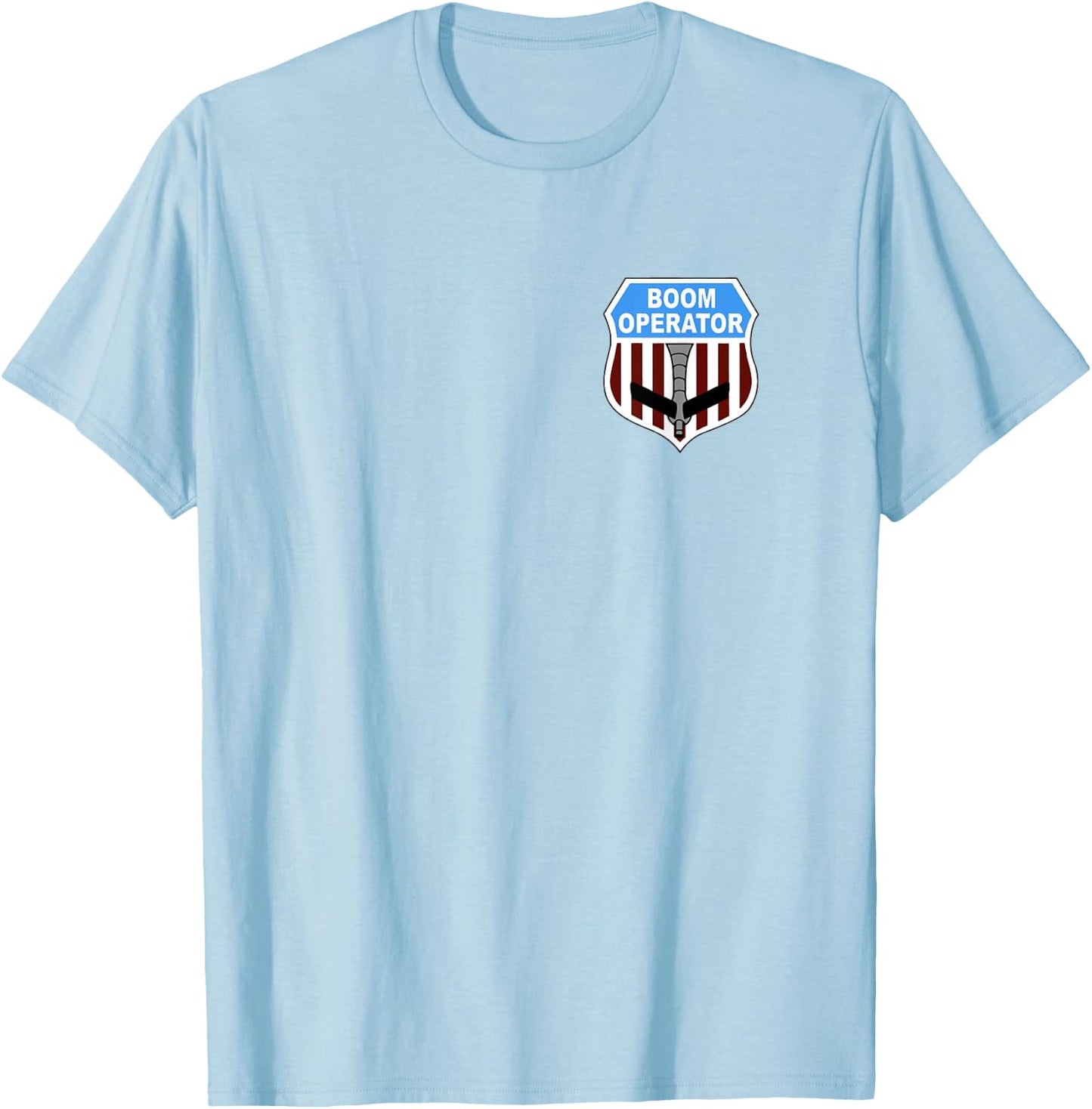 KC135 Stratotanker Boom Operator Tanker Shield US Air Force T-Shirt - T-Shirt | Light Blue