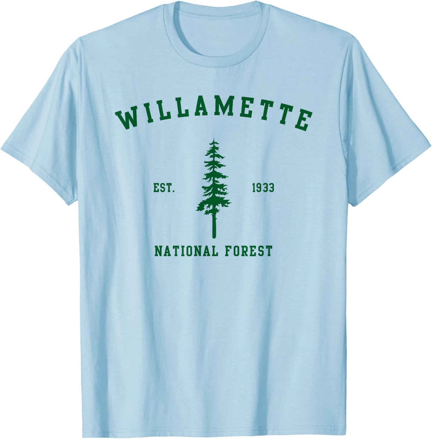 Willamette National Forest Explore Oregon T-Shirt - T-Shirt | Light Blue