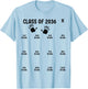 Class Of 2036 Grow With Me Shirt Handprint Graduation Gifts T-Shirt - T-Shirt | Light Blue