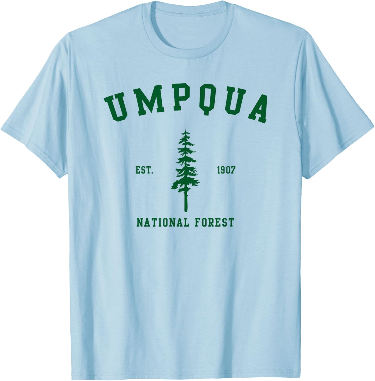 Umpqua National Forest Explore Oregon T-Shirt - T-Shirt | Light Blue