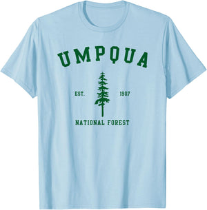 Umpqua National Forest Explore Oregon T-Shirt - T-Shirt | Light Blue