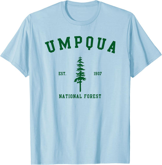 Umpqua National Forest Explore Oregon T-Shirt - T-Shirt | Light Blue