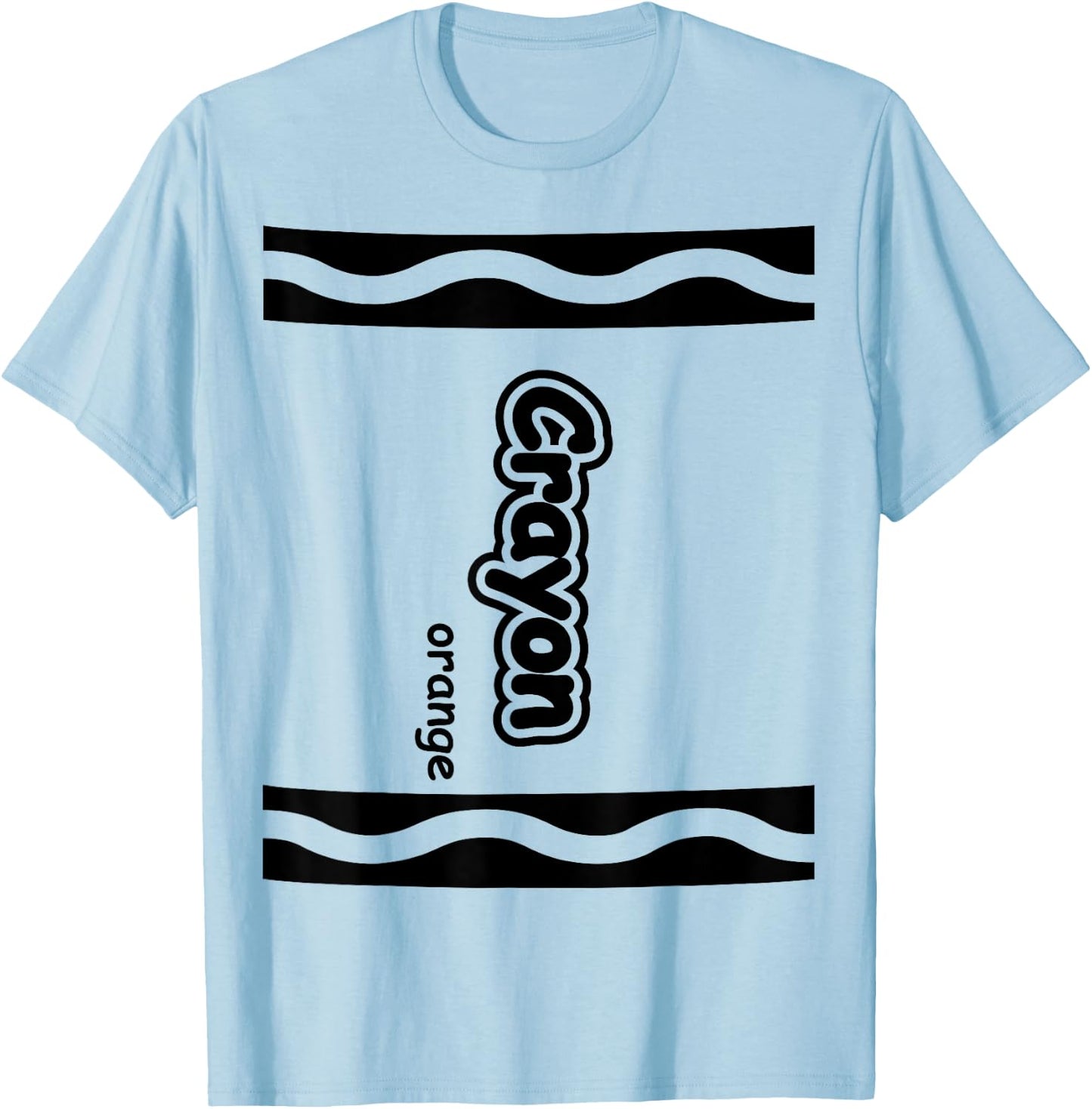 Orange Crayon Easy Halloween Costume Cute T-Shirt - T-Shirt | Light Blue