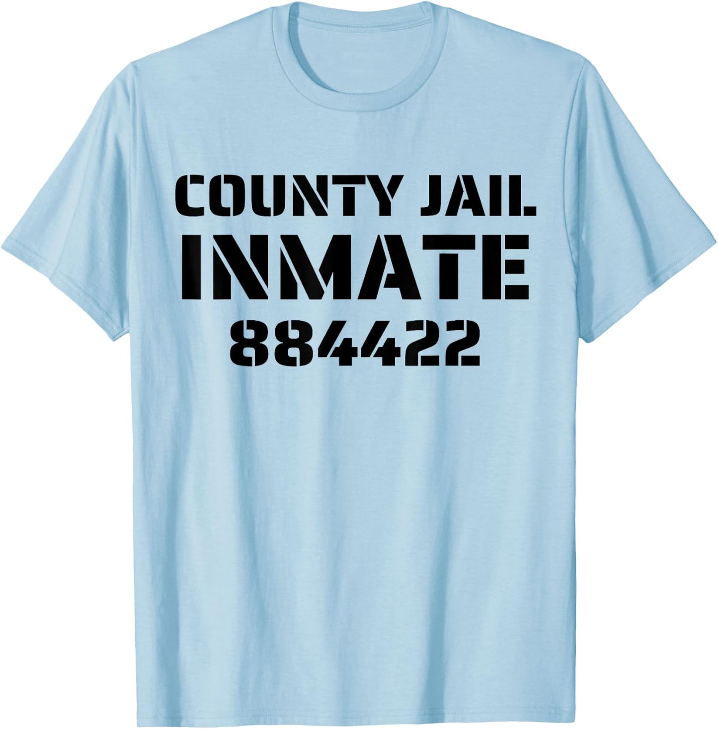 Halloween County Jail Inmate Prisoner Costume Party T-Shirt - T-Shirt | Light Blue