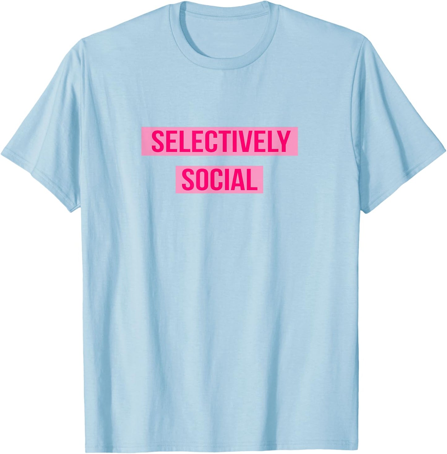 Selectively Social T-Shirt - T-Shirt | Light Blue