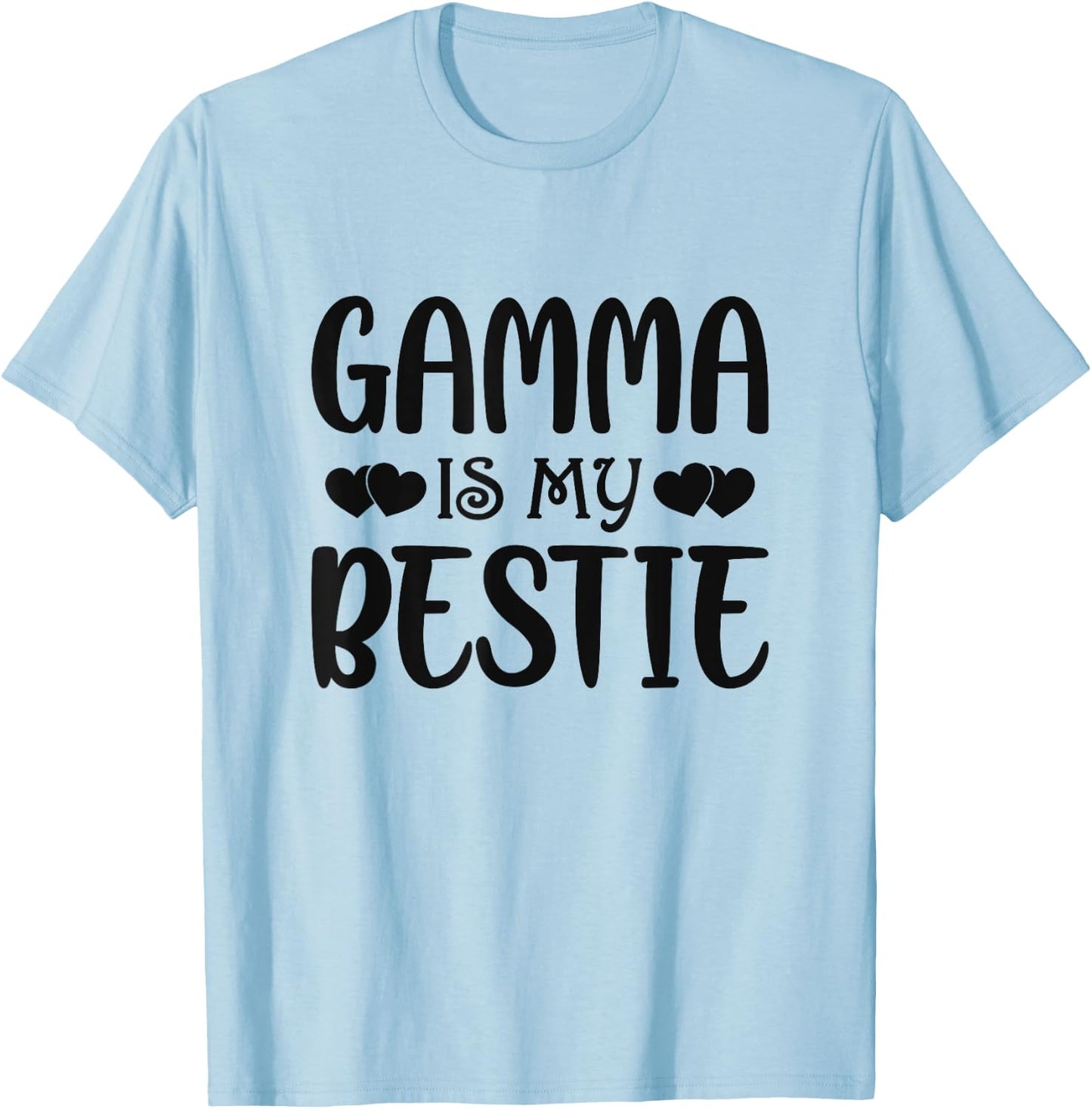 Gamma Is My Bestie Toddler Design from Grandma Grandpa T-Shirt - T-Shirt | Light Blue