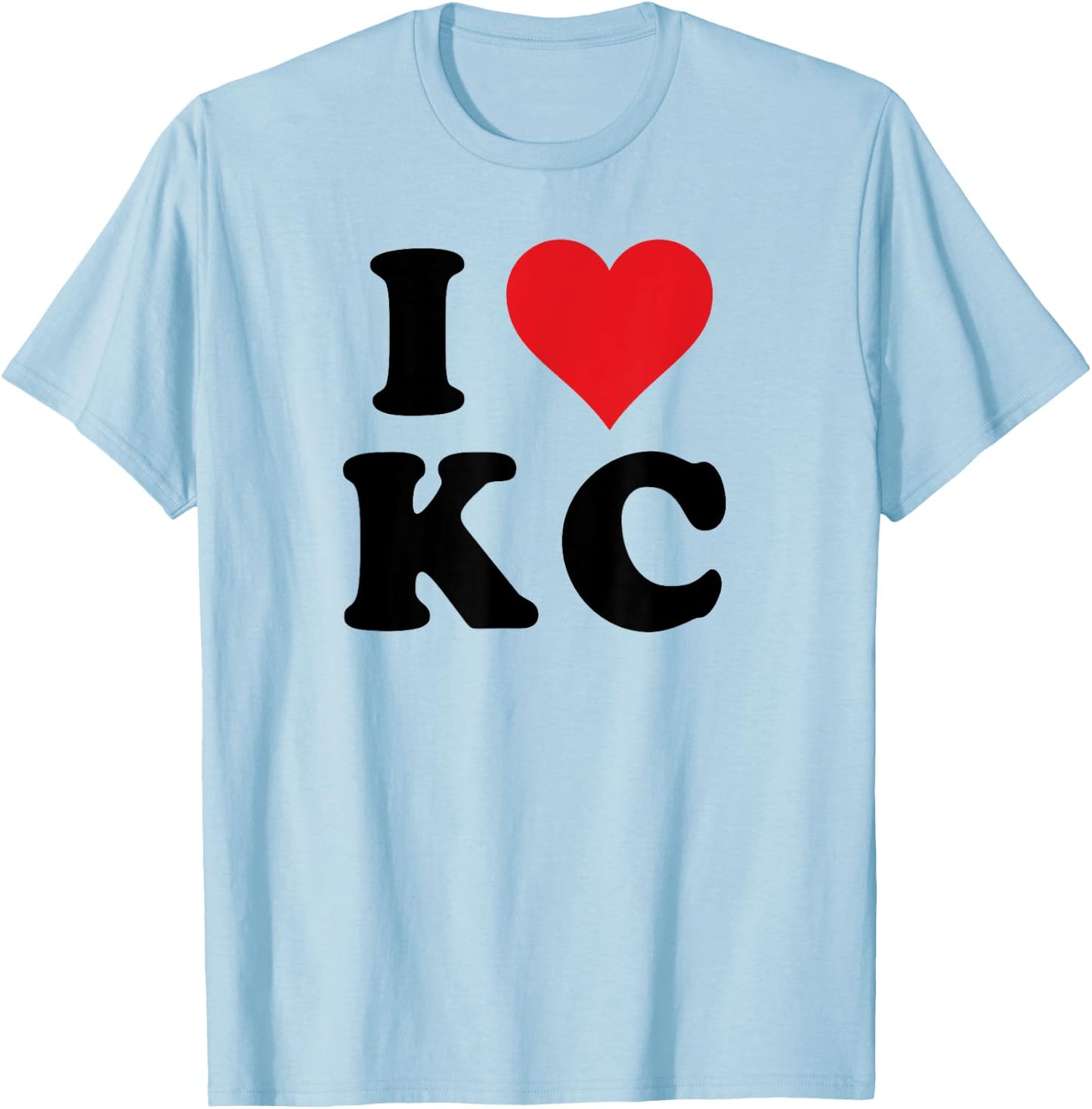 I Heart KC Initials I Love K.C. First And Last Name K C T-Shirt - T-Shirt | Light Blue
