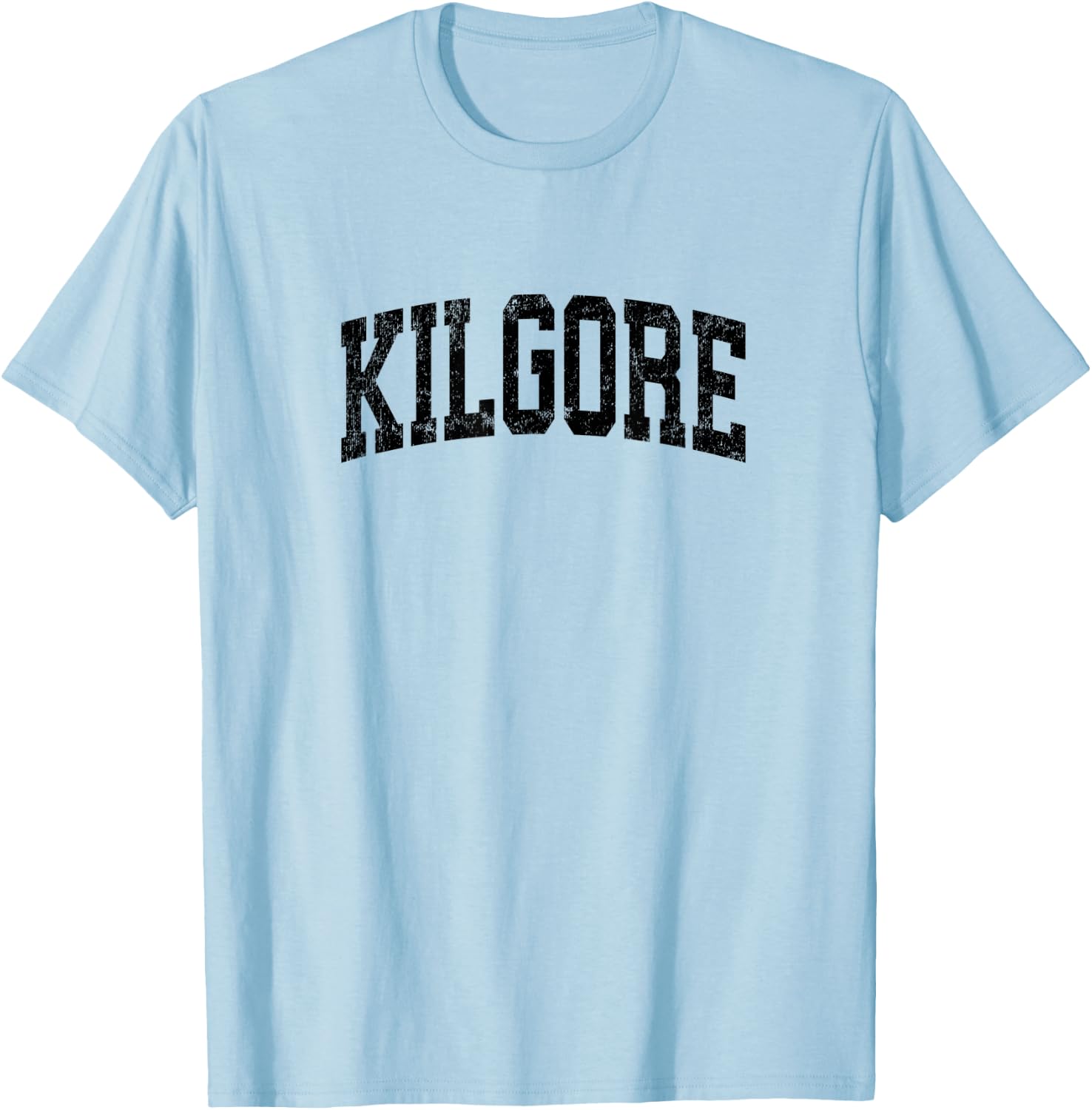 Kilgore Texas TX Vintage Athletic Sports Black Design T-Shirt - T-Shirt | Light Blue