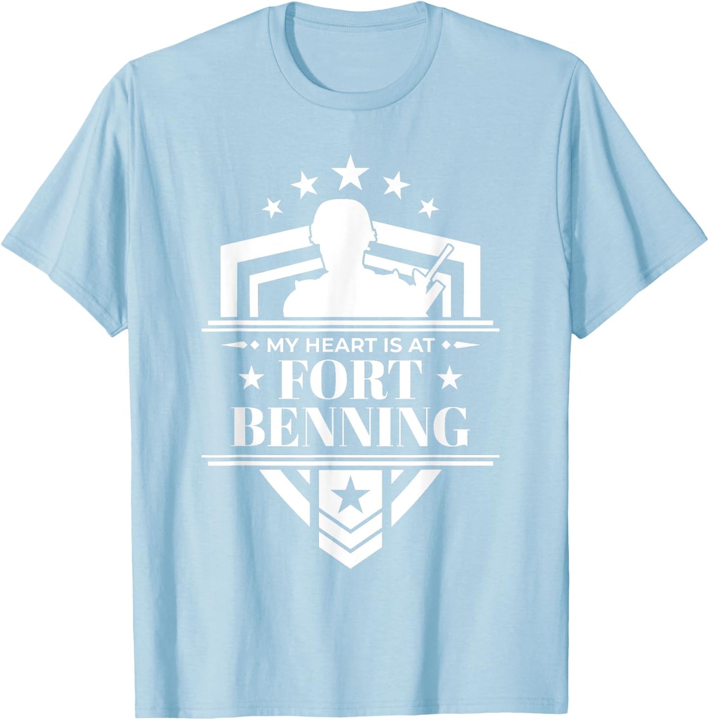 Fort Benning Shirt Military Family T-Shirt - T-Shirt | Light Blue