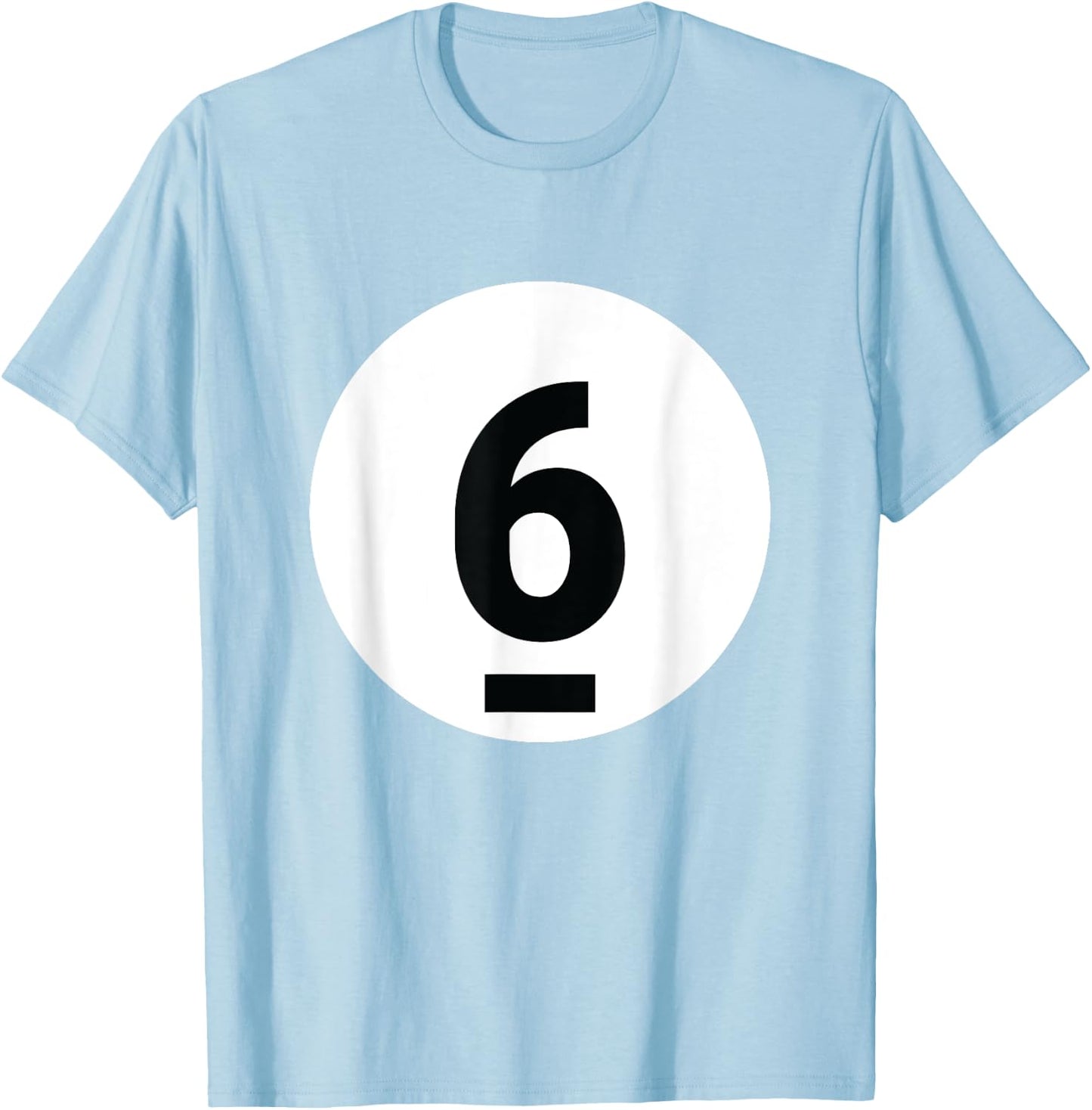 8 Pool Ball 6 Billiards Costume Halloween Group Matching T-Shirt - T-Shirt | Light Blue
