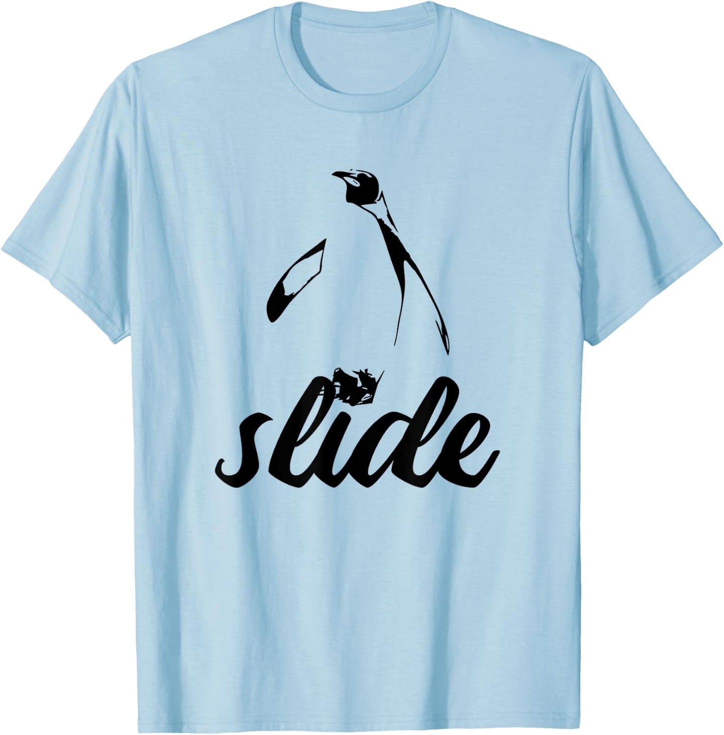 Slide! Penguin Power Animal T-Shirt - T-Shirt | Light Blue