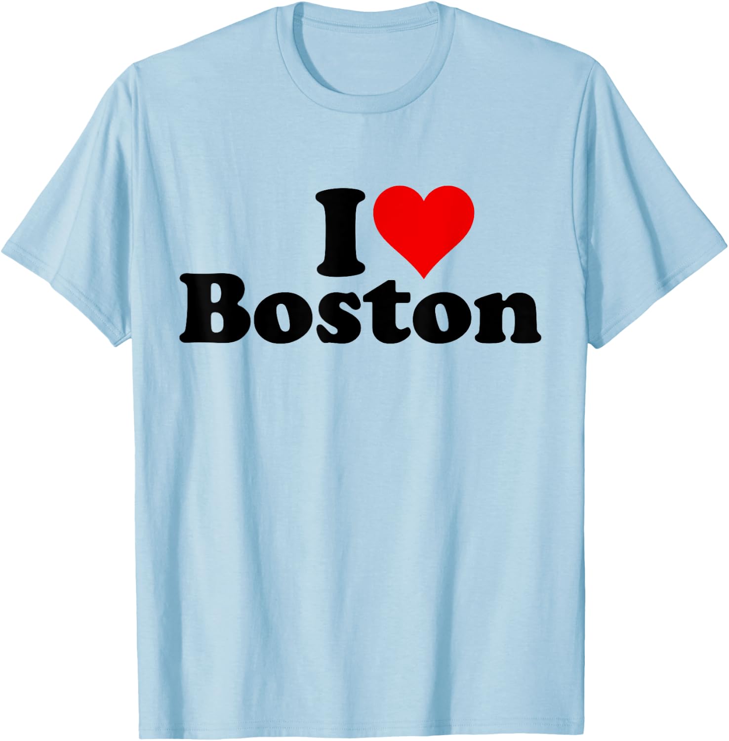 I Heart Love Boston Massachusetts T-Shirt - T-Shirt | Light Blue