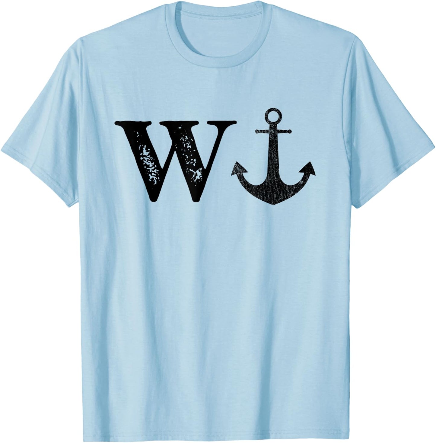 W ANCHOR Funny Wanker Jerk Funny Slang Boating T-Shirt - T-Shirt | Light Blue