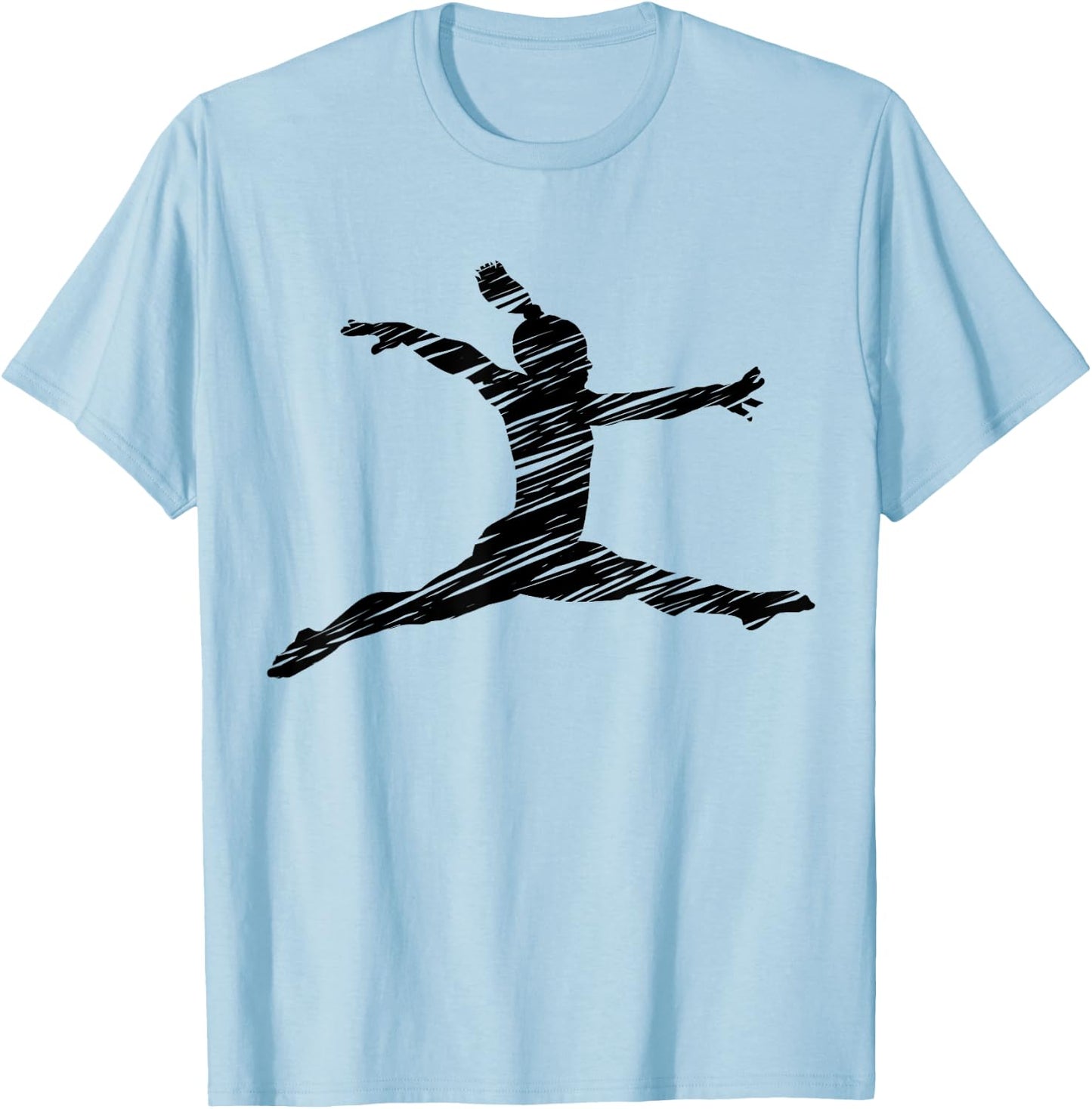 Gift Gymnastics Ladies Retro Gymnastics Motif - Blue, Women's Small T-Shirt - T-Shirt | Light Blue