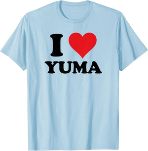 I Heart Yuma First Name I Love Personalized Stuff T-Shirt - T-Shirt | Light Blue