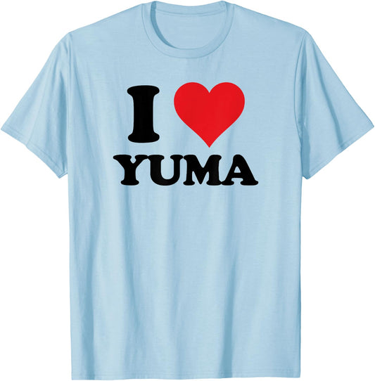I Heart Yuma First Name I Love Personalized Stuff T-Shirt - T-Shirt | Light Blue