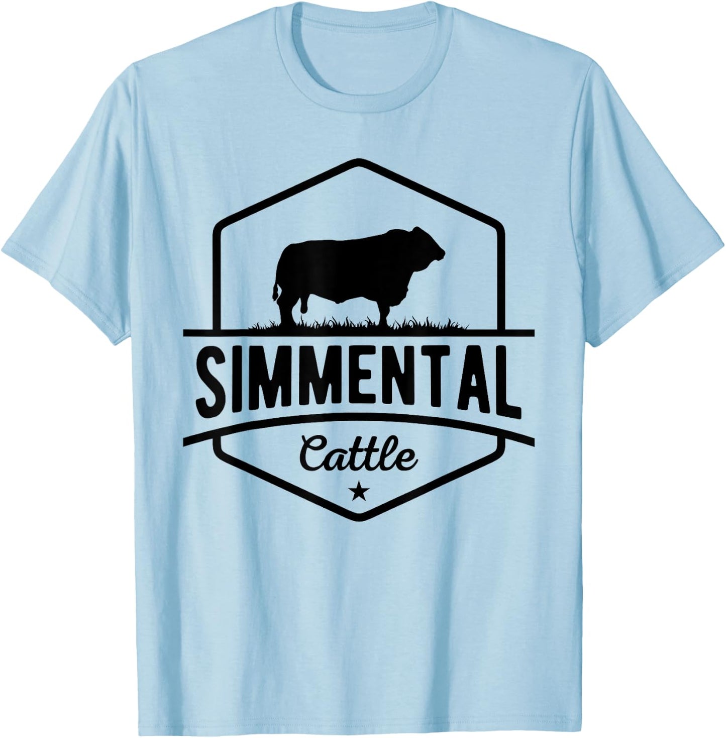 Cow Farmer - Simmental Cattle T-Shirt - T-Shirt | Light Blue