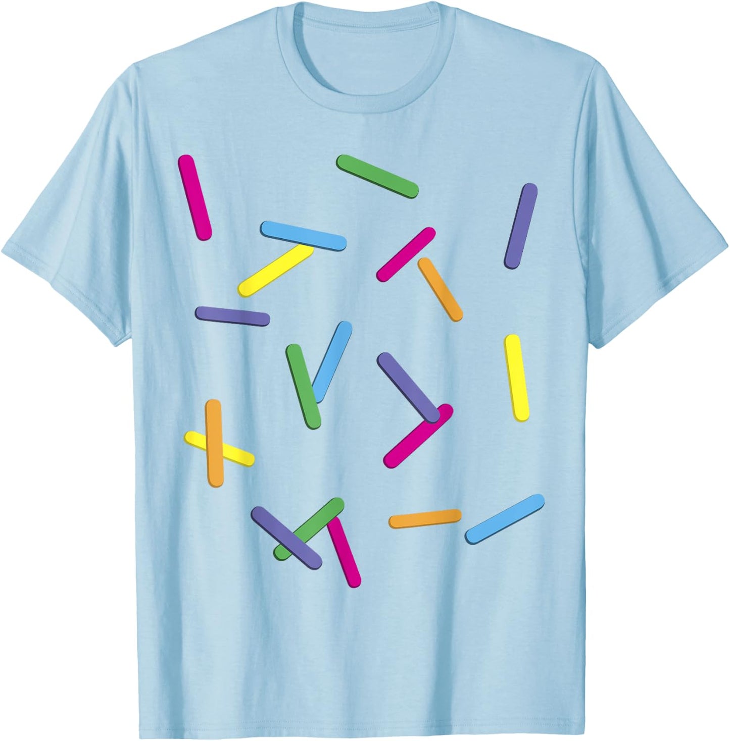 Rainbow Sprinkles Ice Cream Simple Costume Men Women Kids T-Shirt - T-Shirt | Light Blue