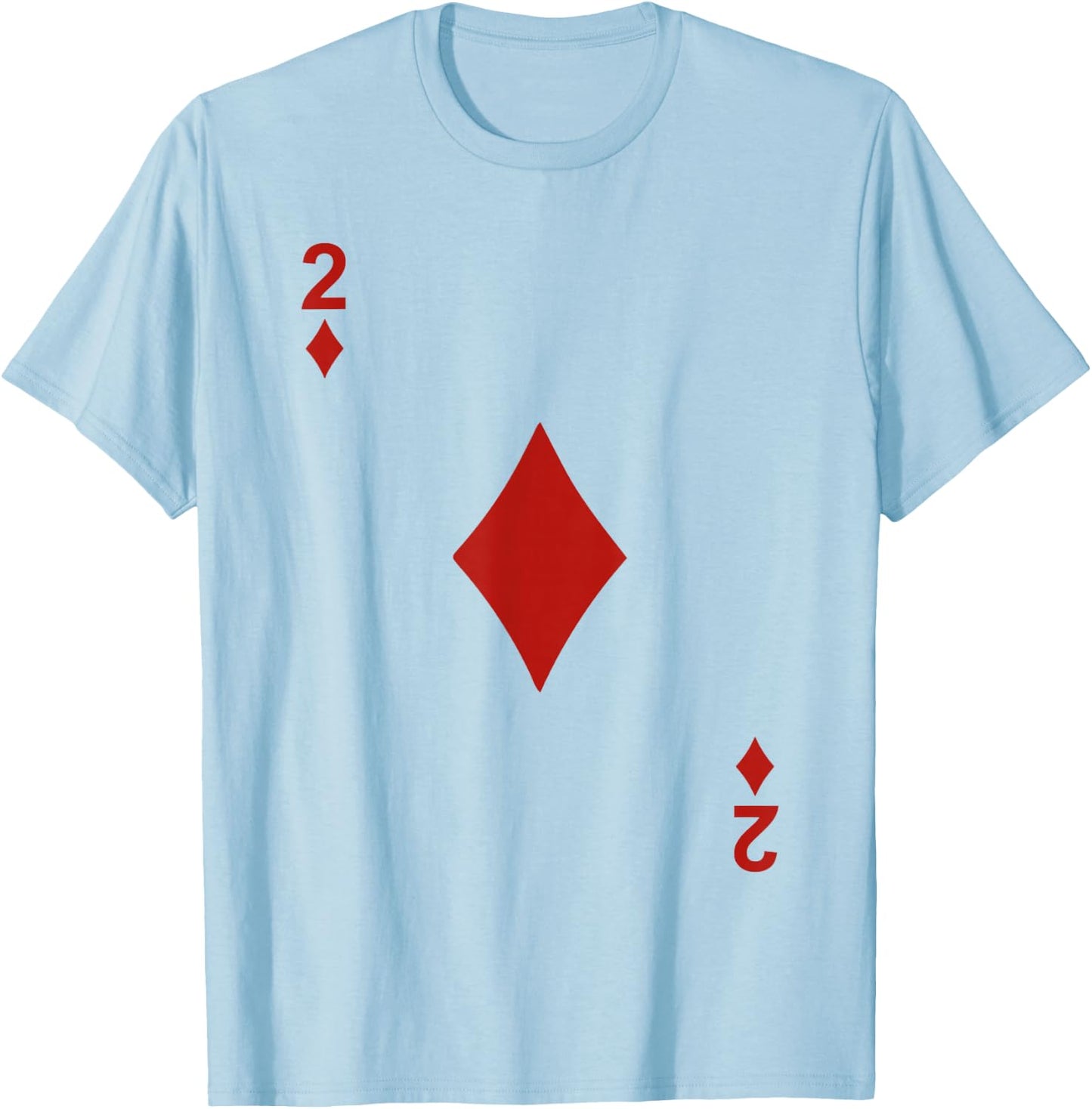 Two of Diamond Blackjack Cards Poker 21 2 shirt T-Shirt - T-Shirt | Light Blue