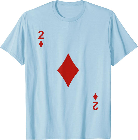 Two of Diamond Blackjack Cards Poker 21 2 shirt T-Shirt - T-Shirt | Light Blue