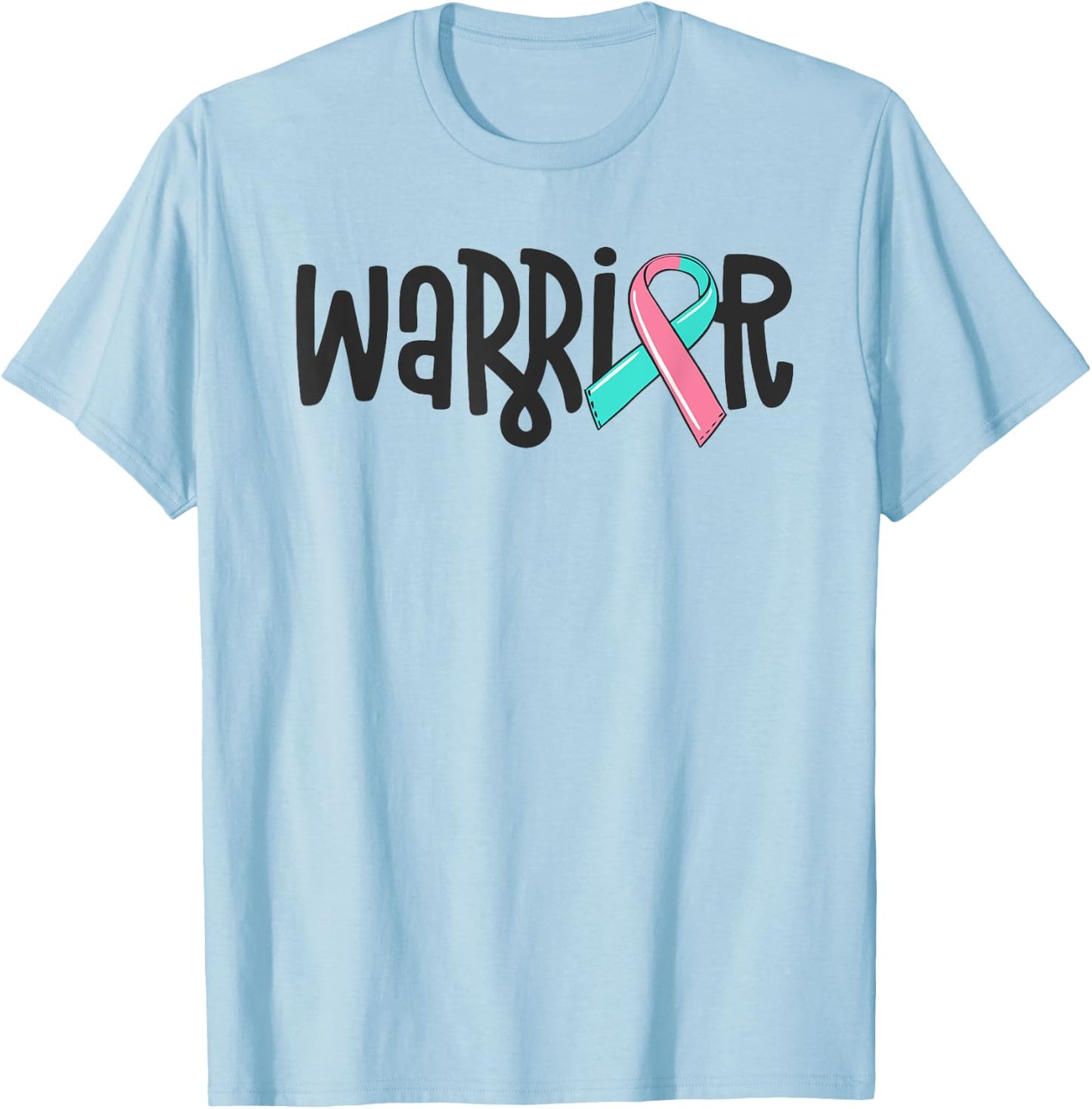 Warrior BRCA Breast Cancer Awareness Previvor Masectomy T-Shirt - T-Shirt | Light Blue