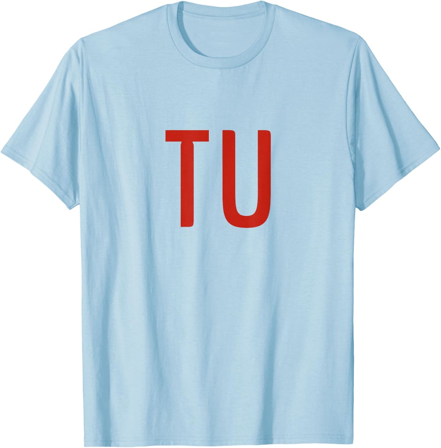 TU - Portugal Three Part Design - Portuguese Flag Part 2 T-Shirt - T-Shirt | Light Blue
