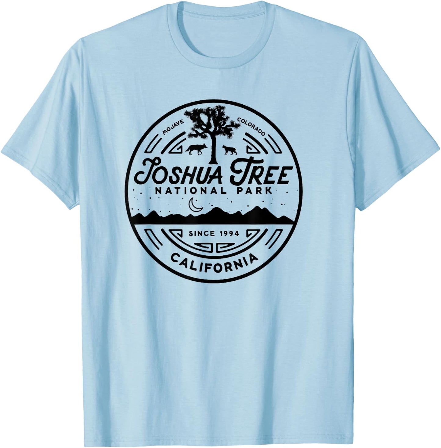 Joshua Tree Simple Minimalist Hipster Seal Graphic T-Shirt - T-Shirt | Light Blue
