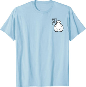 Disney Big Hero 6 Baymax Sitting Pocket Logo T-Shirt - T-Shirt | Light Blue